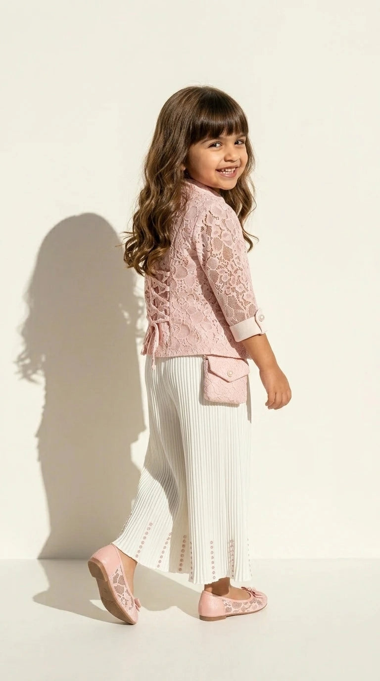 Pastel Jacket Palazzo Set