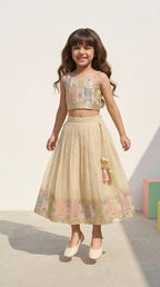 Pastel Patch Border Lehenga Set