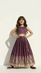 Royal Purple & Gold Lehenga Set