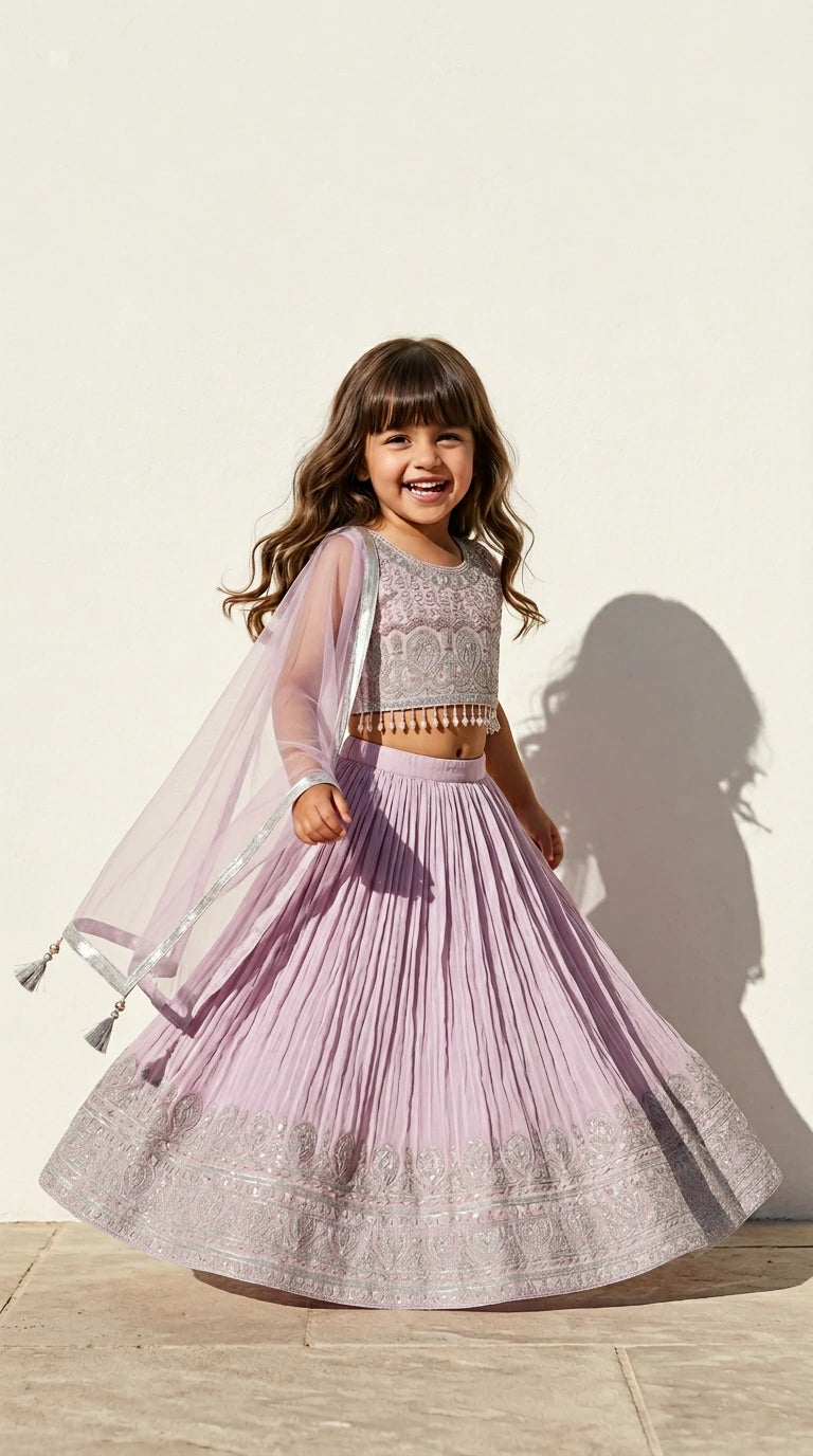 Lavender Royal Lehenga Set
