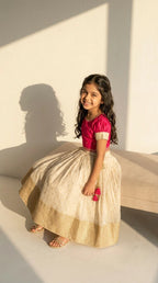Hot Pink & Gold Lehenga Set