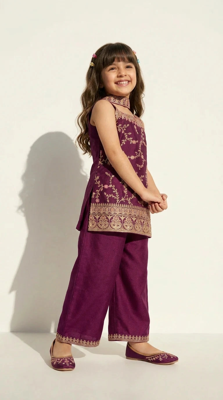 Royal Wine Ethnic Co-ord Set