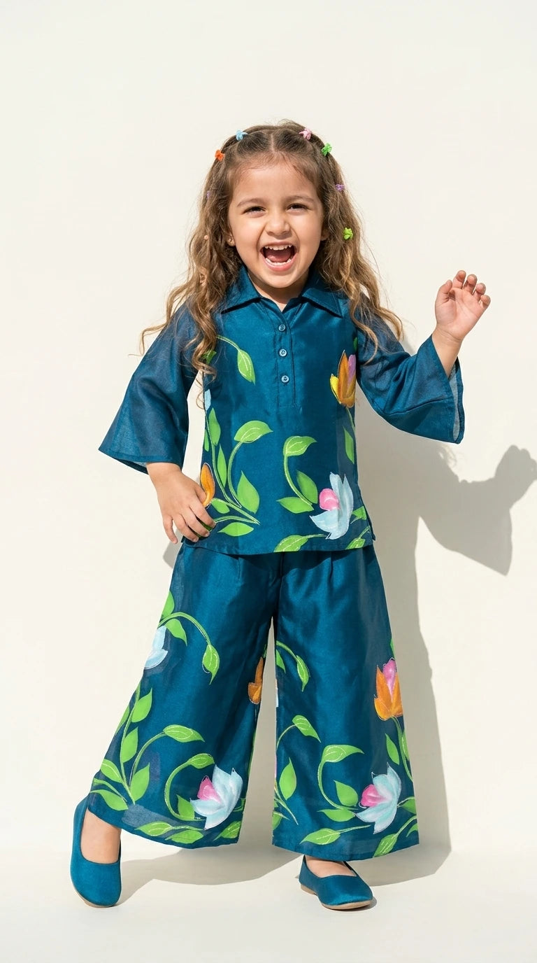 Teal Floral Co-ord Set
