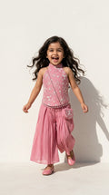 Blush Pink Floral Indo-Western Set