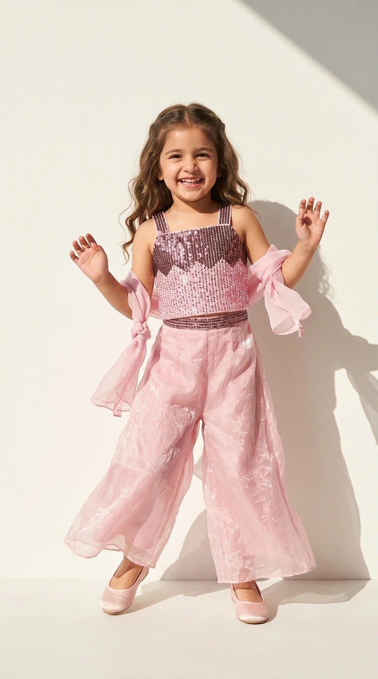Blush Sequin Party Co-ord Set