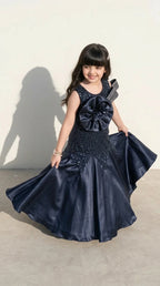 Midnight Rosette Mermaid Princess Gown