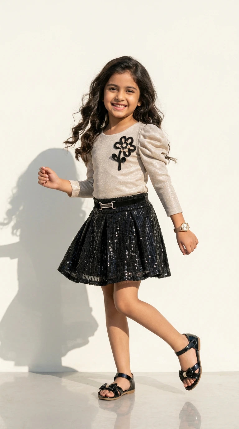 Midnight Sparkle Skirt Set