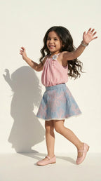 Blush Bloom Floral Skirt Set