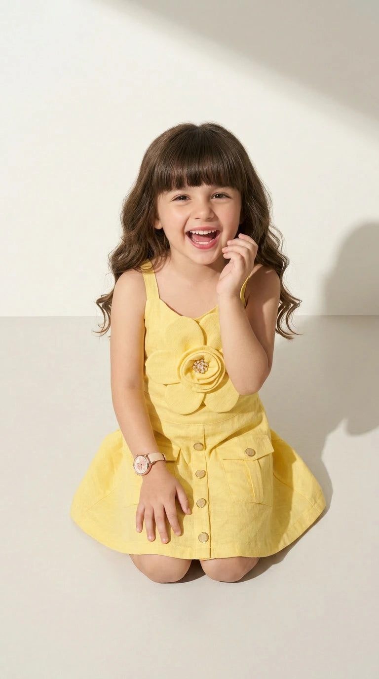 Sunshine Blossom Pocket Dress