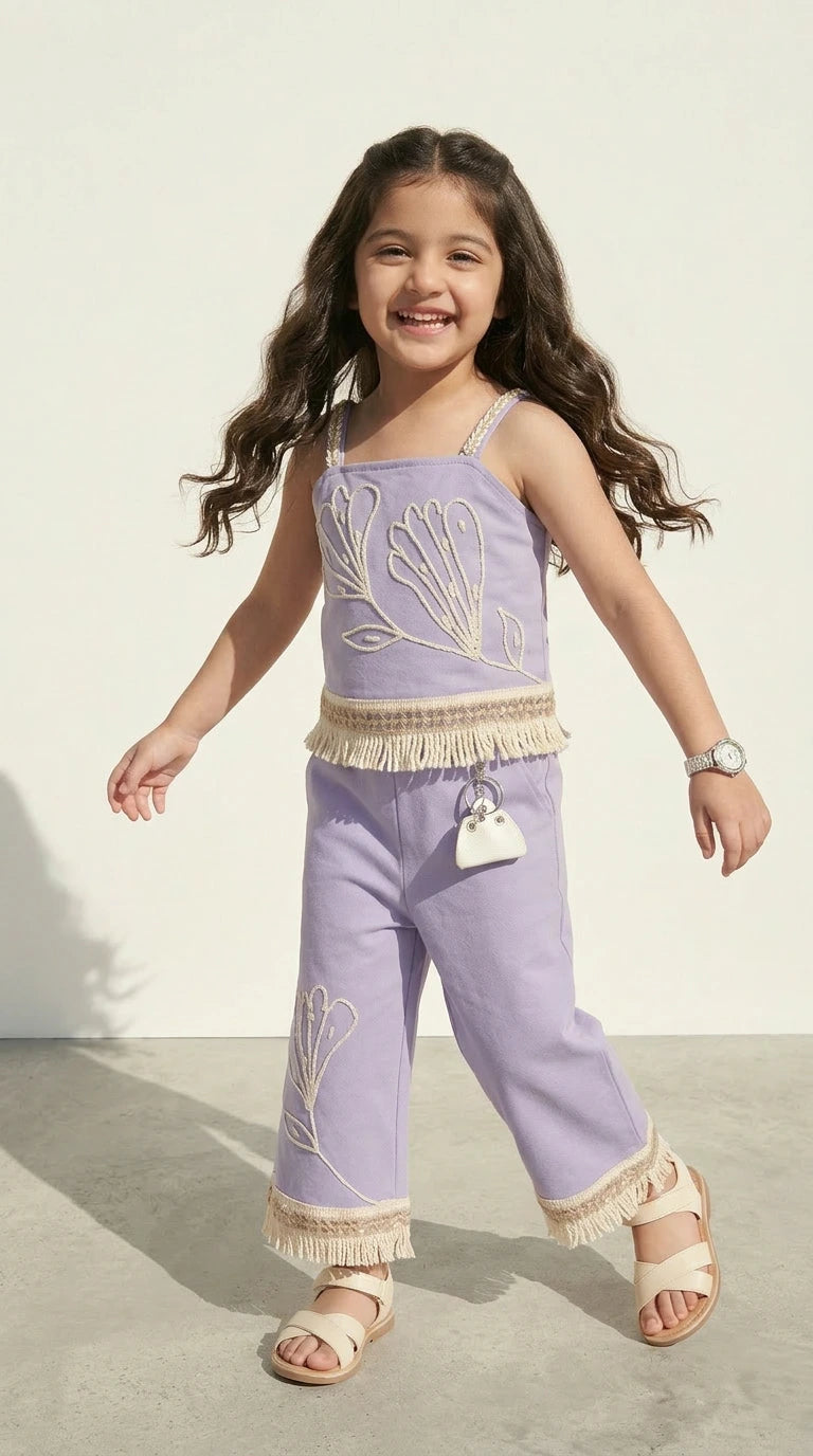 Lavender Bloom Boho Co-ord Set