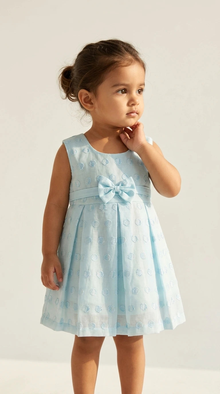 Powder Blue Polka Charm Dress