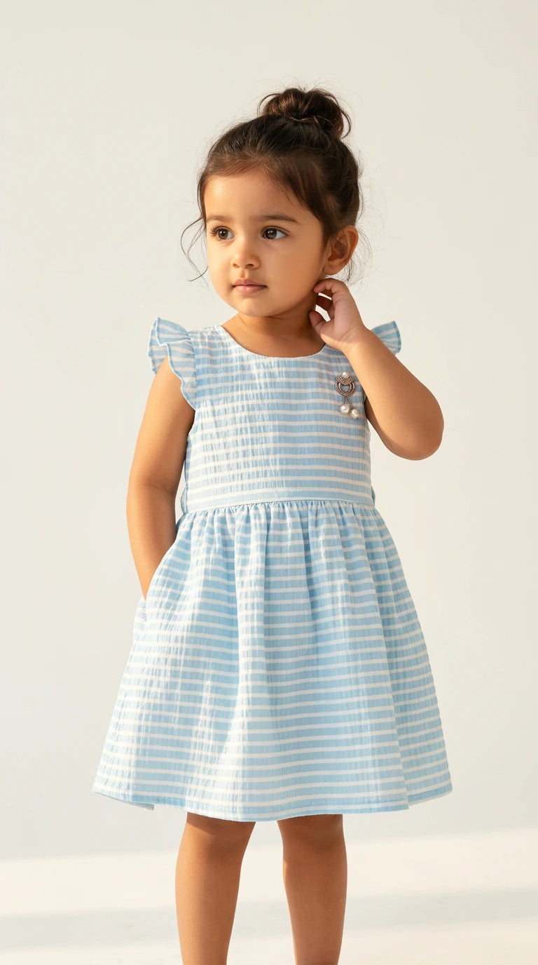 Sky Breeze Flutter Dress