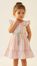 Candy Stripe Flutter Dress
