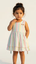 Pastel Rainbow Tiered Dress