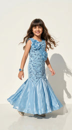 Ocean Bloom Mermaid Princess Gown