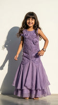 Amethyst Rose Mermaid Princess Gown