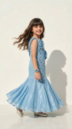 Ocean Bloom Mermaid Princess Gown