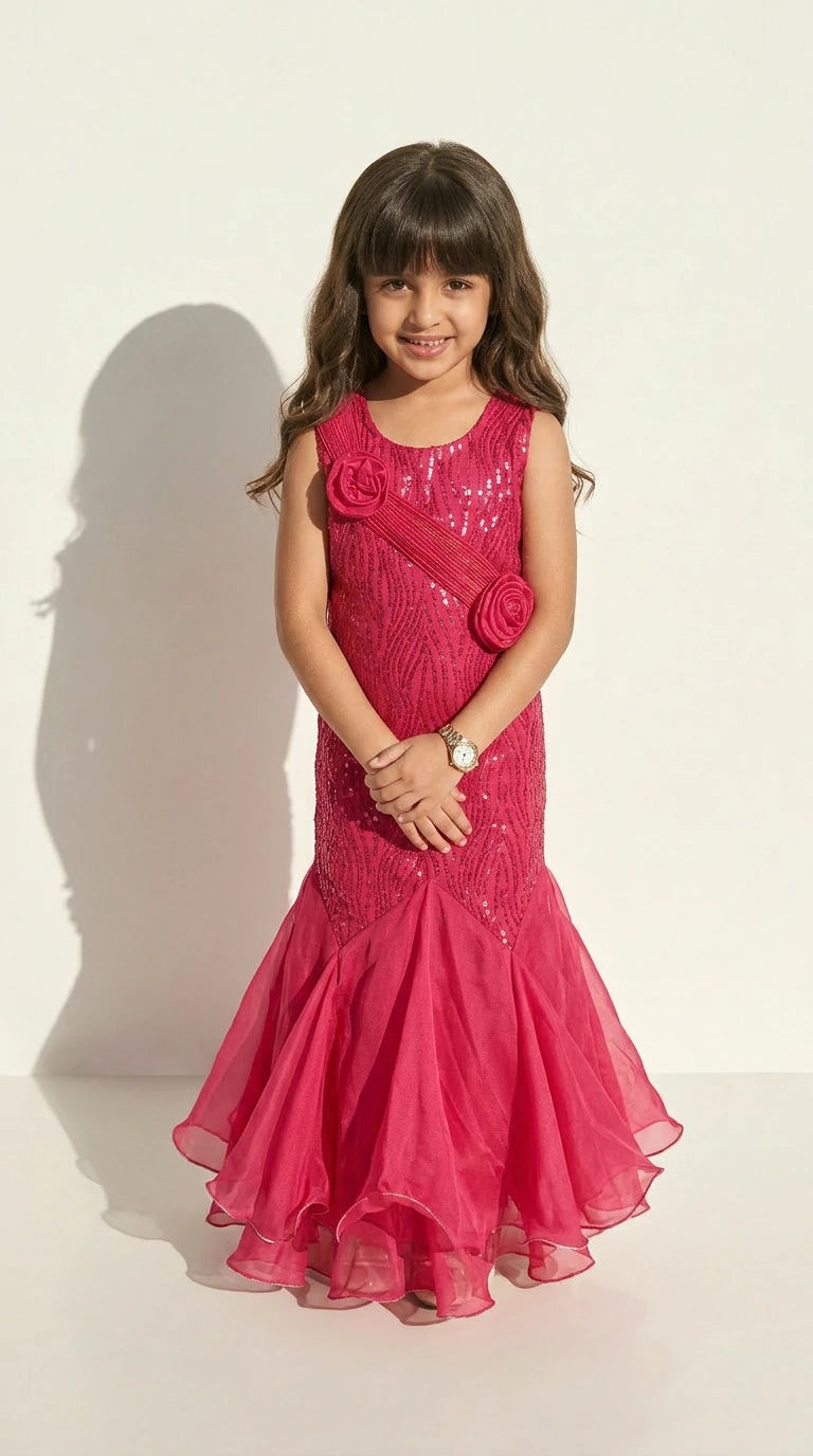 Ruby Rose Mermaid Princess Gown