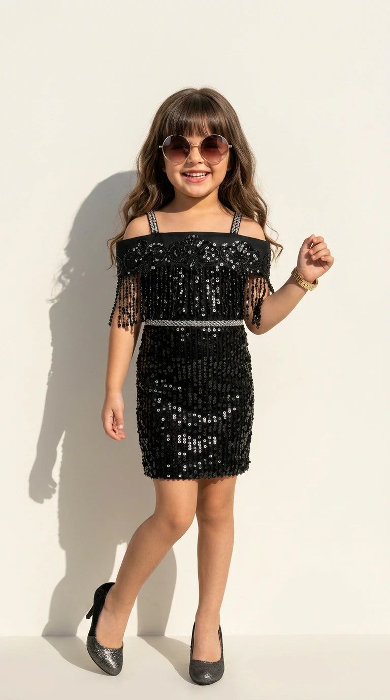 Midnight Glam Sequin Party Dress