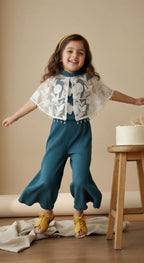 ETHNIA Teal Dream Co-ord Set