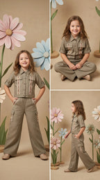 ETHNIA Olive Charm Co-ord Set