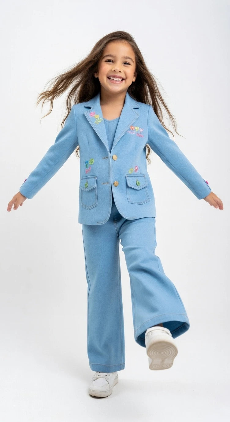 ETHNIA Sky Bloom Blazer Co-ord Set