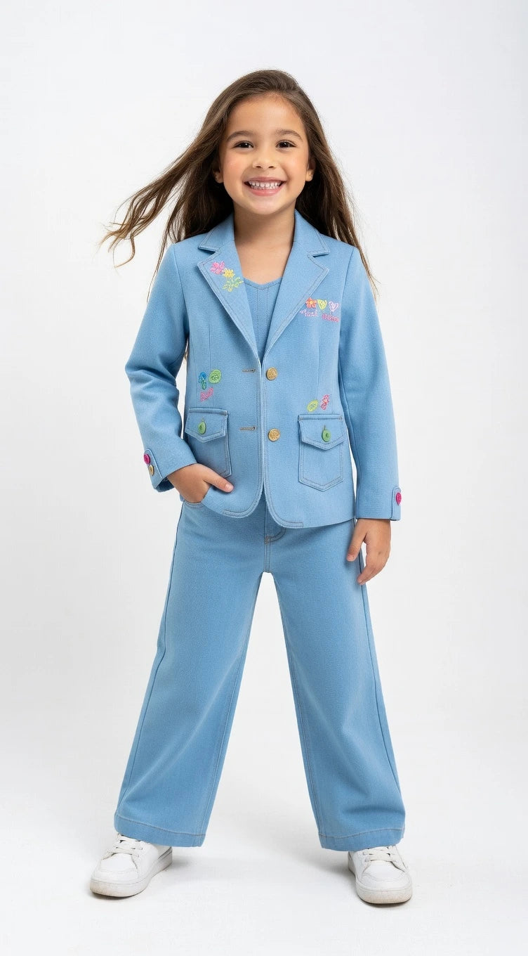 ETHNIA Sky Bloom Blazer Co-ord Set