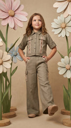 ETHNIA Olive Charm Co-ord Set