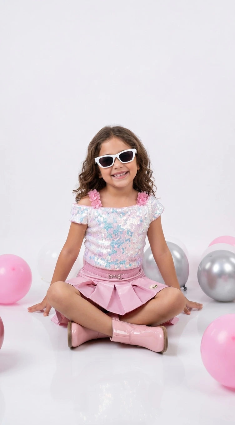 ETHNIA Sparkle Pink Party Set