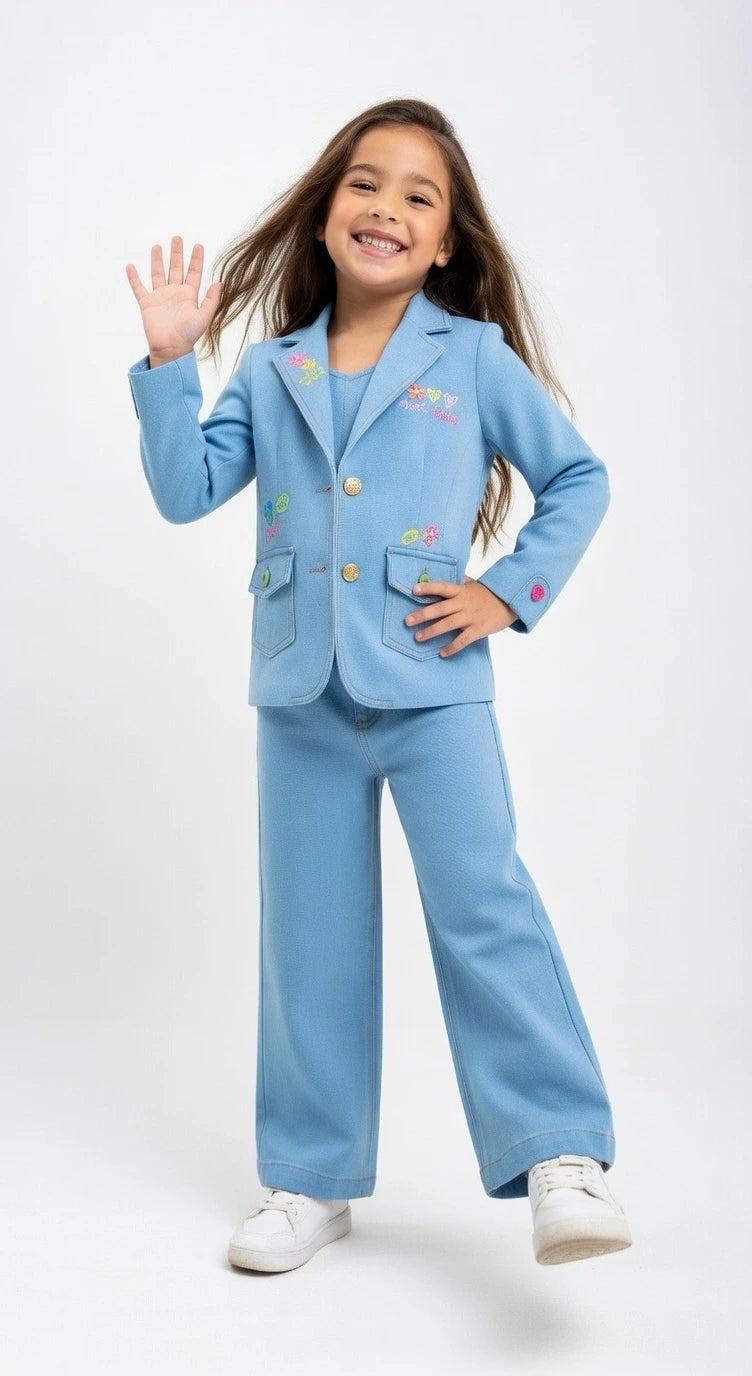 ETHNIA Sky Bloom Blazer Co-ord Set