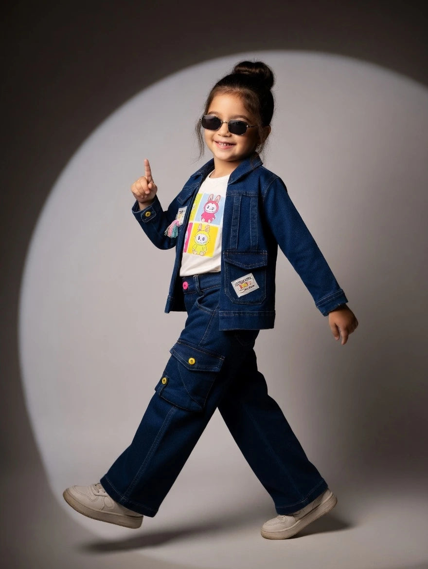 ETHNIA Urban Star Denim Co-ord Set